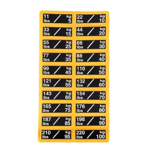 Weight Sticker for Gym Equipment PVC Materials Design Accurate Weight Identification for Fitness Centers Weight Sticker