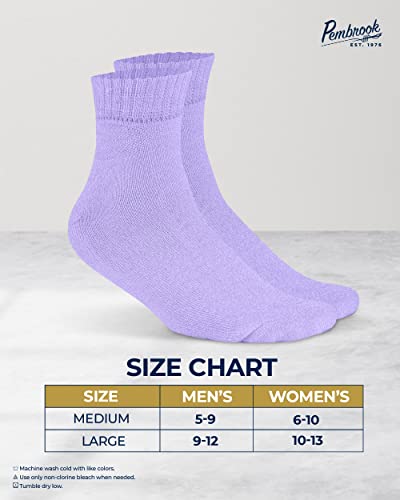 Pembrook Bamboo Diabetic Socks For Women & Men - 6 Pairs Ankle Length Diabetic Socks Women | Bamboo Socks Womens | Neuropathy Socks For Women #TOP5