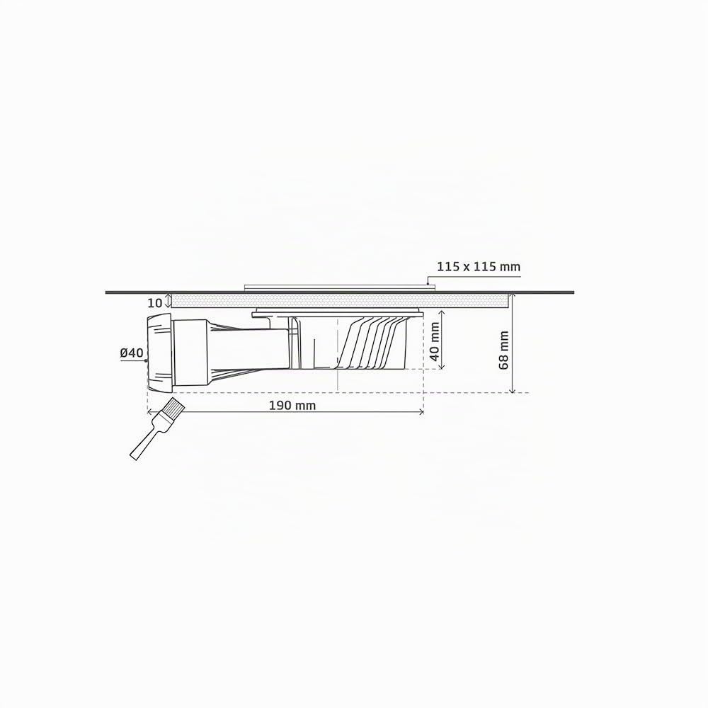 Wirquin 30723966 Bonde à chaper Slim+ Mikado pour douche à l'italienne, chromé