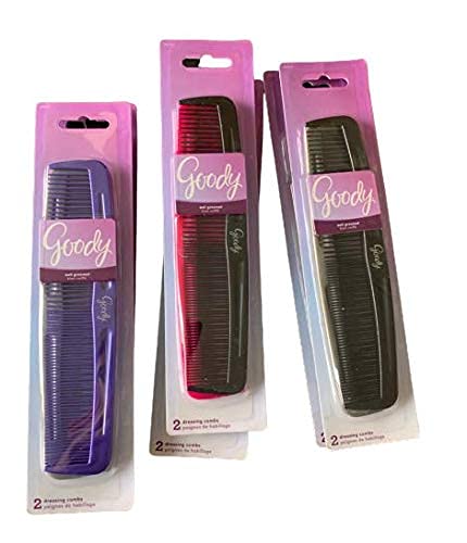 Goody Dressing Styling Comb 7.3/4" 2/Pack - Assorted Colors #TOP21