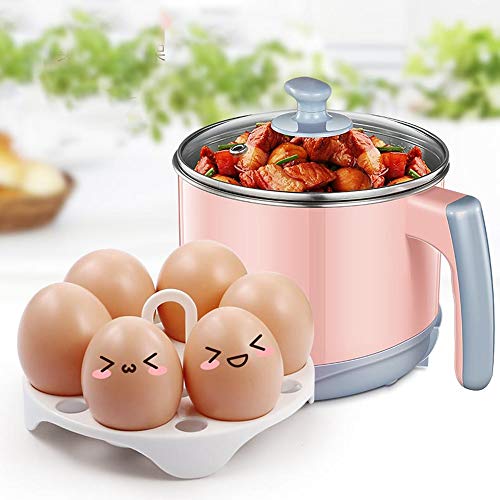 Xyanzi dianzhuguo 2L Mini Electric Skillet Cooking Rice Soup Porridge Stir-Fry Padella Antiaderente Multi-Funzione (con Steamer) - immagine 4