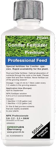GREEN24 Engrais pour conifères, fertilisation de sapins, d’épicéas, de pins, engrais liquide de qualité supérieure de la gamme professionnelle Lot de 2