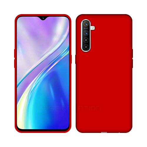 Image of Case Creation Luxurious OG Series for Realme X2 Case Cover,Anti-Dirty Slim Case Frosted Matte Cute Candy TPU Raised Bezel (Splash of Color) Back Cover for Realme X2 - Glamour Red