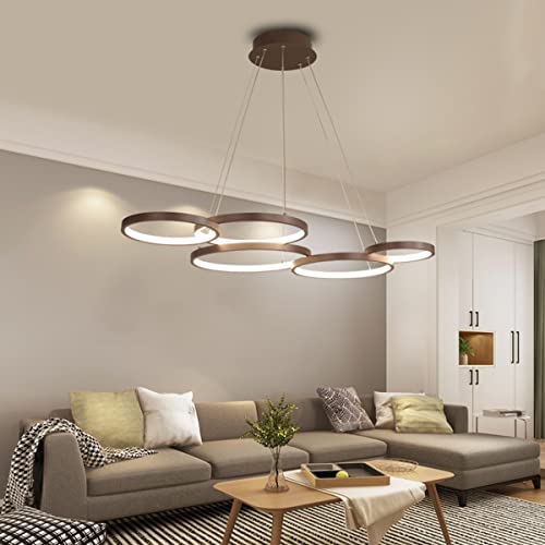 Lampe suspension réglable et dimmable avec télécommande pour salon - 4