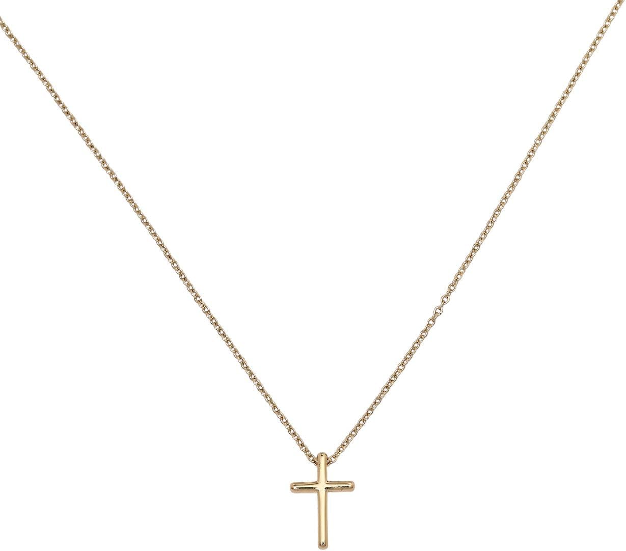 Dainty Gold Cross Necklace for Women, 14K Gold Plated Small Jesus Cross Pendant Necklace, Christian Necklace for Women, Simple Gold Necklace, Everyday Jewelry, Gold Pendant Necklace, Birthday Gift
