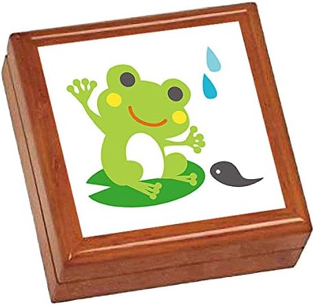 Amazon かえるとおたまじゃくしの親子の写真タイル付き小物入れ Jewelry Box 世界のカエルシリーズ 白地 インテリア オンライン通販