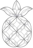 6-3/8'x 9' Exquisite Clear Glass Pineapple Bevel Cluster EC125