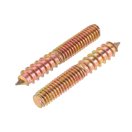 Image of uxcell 5 /16-18x2 Hanger Bolts Double Head Dowel Screw for Wood Furniture 10pcs
