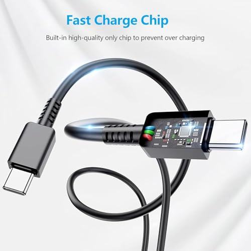 Image of Samsung Super Fast Charging 45W USB C Wall Charger with Type C Charger Cable for Samsung Galaxy S25 /S24 /S24+ /S23 /S22 /S21 /S20 /Ultra /Plus /FE,Note 20 /10,Z Fold 7 /6 Z Flip 7 /6,Galaxy Tab,A54,A14, Black
