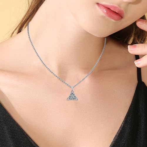 Collier celtique argent 925 pendentif triquetra haut de gamme