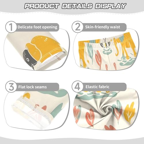 Toddler Girls Leggings Printed Yoga Pants Leggings Elephants Family Playing for Kids3