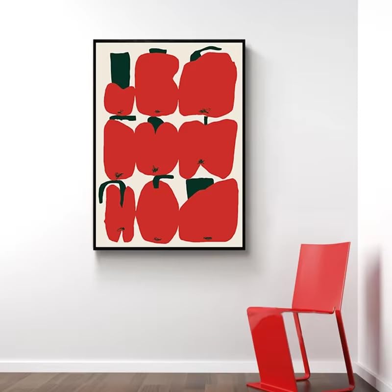 Design unique de fruits rouges tableau abstrait classique avec cadre