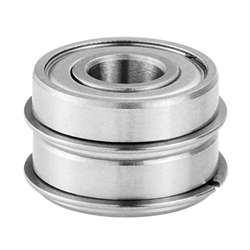 DINGGUANGHE-CUP Flanged Bearings 5pcs F696ZZ Miniature Flange Bearings F696-ZZ 6x15x17x5mm Ball Bearing Steel Material Industrial Products