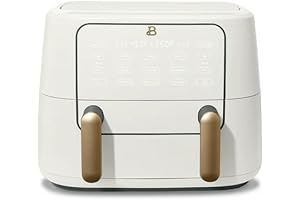 Cruxgg Air Fryer 9 Qt TriZone Air Fryer with Patented TurboCrisp Technology