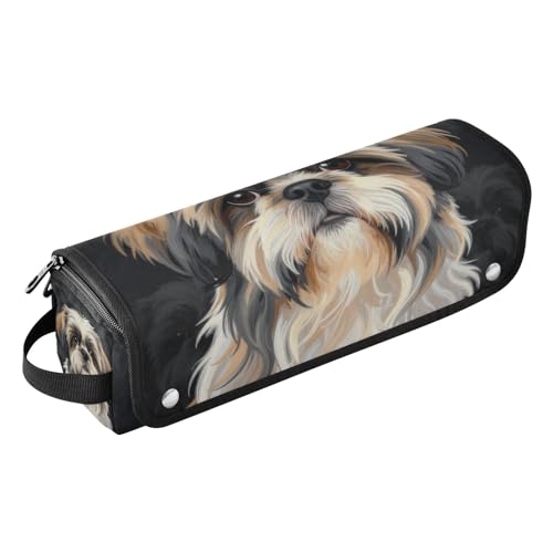 Bolsa de viaje para herramientas de cabello y alfombrilla resistente al calor con cremallera, organizador removible para planchas y rizadores miniatura 1
