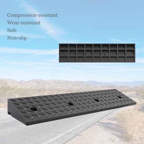 Rampa de goma para bordillo con altura de 1.2 pulgadas, negra miniatura 2