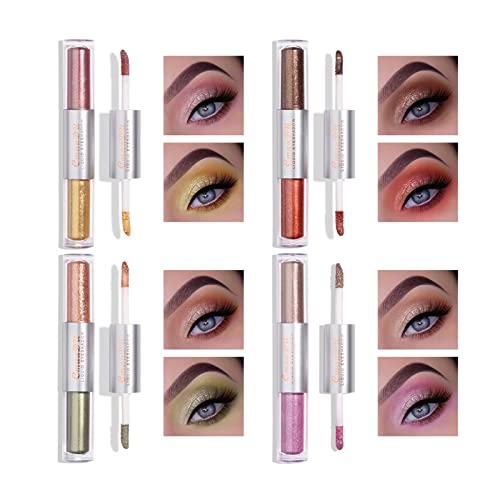 8 cores sombra de olhos líquida brilhantes, metal sombra de olhos de longa duração brilhante, Liquid Eyeshadow, impermeável, pigmentado e de longa duração sombra de olhos (02)