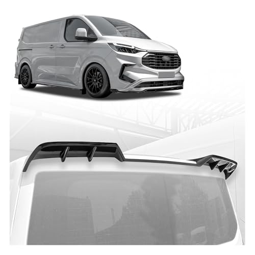 Becquet de toit arrière noir piano pour Ford Transit Custom 2023+ collage facile