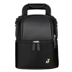 ThreeH Borstpomp tas Rugzak Twee Lagen voor Moeder Outdoor Werk Baby Fles Borstmelk Borstvoeding Koeltas BD06 Zwart