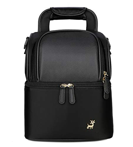 ThreeH Borstpomp tas Rugzak Twee Lagen voor Moeder Outdoor Werk Baby Fles Borstmelk Borstvoeding Koeltas BD06 Zwart