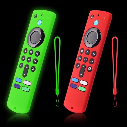 Image of 2-Pack Remote Cover for Fire TV Stick 4K Select, 4K Plus, 3rd, Green & Red