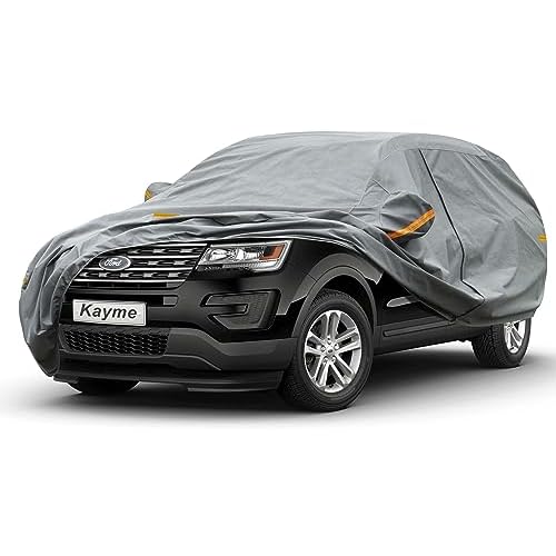 Kayme Heavy Duty SUV Car Cover Custom Fit Ford Explorer (2006-2025) Waterproof All Weather for Automobiles, Full Exterior Covers Sun Rain UV Protectio