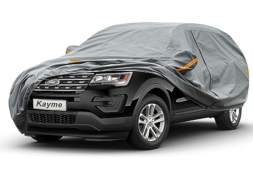 Image of Kayme Heavy Duty SUV Car Cover Custom Fit Ford Explorer (2006-2025) Waterproof All Weather for Automobiles, Full Exterior Covers Sun Rain UV Protection.（Deliver About 3-10 Days）