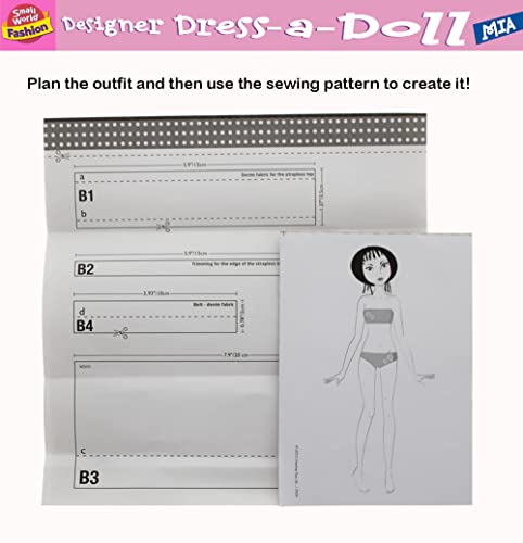 Small World Toys - Mia Designer Dress-A-Doll - Sewing Kits for Children - Includes 22cm Mannequin, Fabric & More - Fashion Designer Kits for Girls - Arts and Crafts for Kids - Girls Toy Age 8+ (Mia) - Image 6