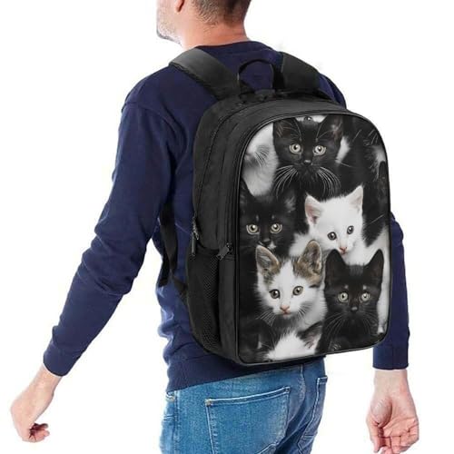 Mochila de gato 3D preescolar con ajuste de pecho para cuidar la espalda de niñas 5