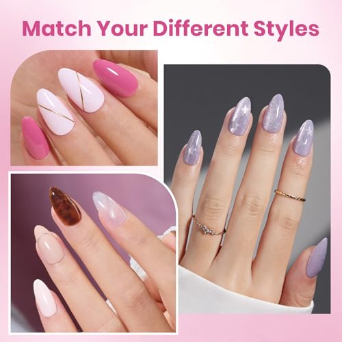 Image of Beetles Soft Gel Nail Kit Almond Short 288pcs 12 Sizes Nail Tips with Glue