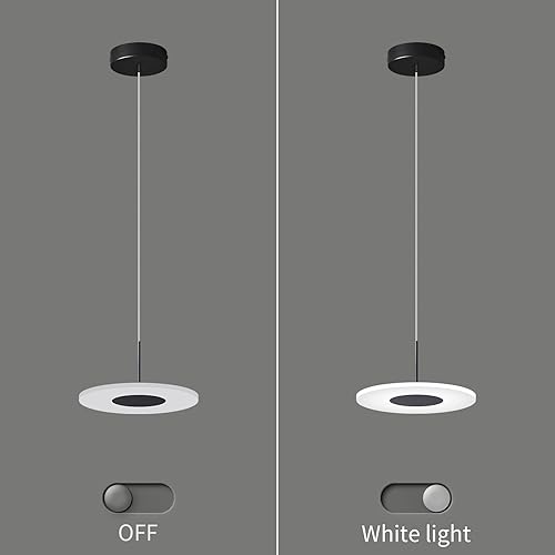 Miniatura 5 de zhllmq Moderna lámpara colgante de cocina LED de 6000 K, mini luces colgantes chapadas negras, iluminación colgante para cocina, isla, dormitorio,