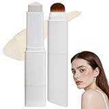 IWIDYA Base Maquillaje Barra Chartming Con Brocha,Crema Blanca Cambia De Color,Corrector Alta Cobertura,Resistente Agua Y Al Sudor,Base coreana,Cobertura Profesional,(Blanco marfil)-(B)