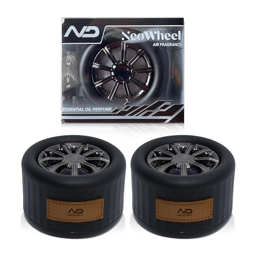 Image of NEODRIFT 'NeoWheel' (Set of 2) | New Car & Vanilla Bliss | Premium Dashboard Car Perfume Air Freshener (Long-Lasting Car Fragrance, Premium Stylish Accessory)