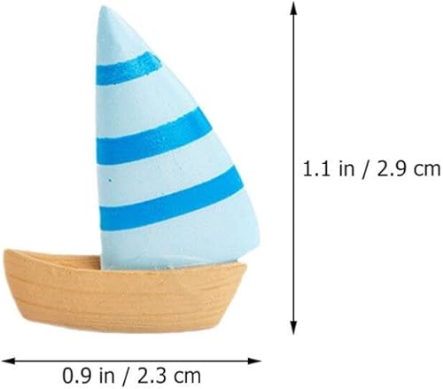 Miniatura 3 de 10 Uds. Decoración Miniatura Velero Miniatura Estatuillas de Mar Multifunción Velero Figura Chic Mini Figura Vívida Mini Figura Paisaje Accesorios