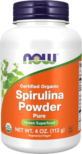 Image of NOW Foods, Certified Organic Spirulina Powder, Pure, 4 oz (113 g)