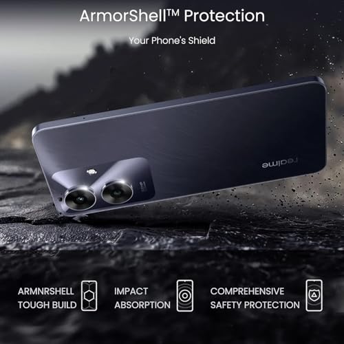 Image of realme NARZO N61 4G Smartphone 6+128GB Black,6.56-inch Screen,90Hz Display,5000mAh Battery, 32MP Camera,UNISOC T612, IP544 Dust & Water Resistant,Bend Resistant Drop Resistant