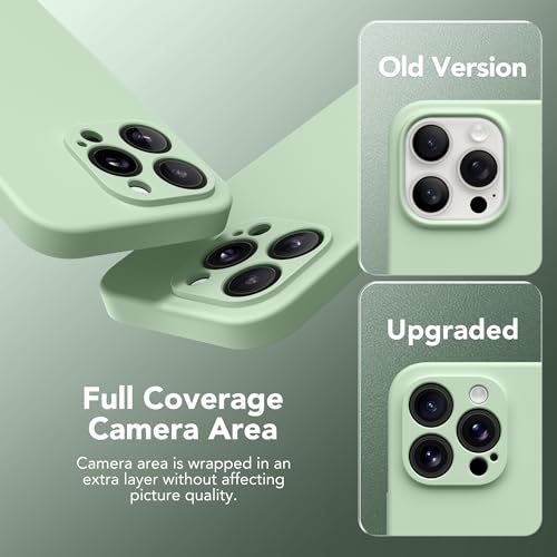 Image of Magnetic for iPhone 14 Pro Max Case, Compatible with MagSafe, [Full Camera Protection][Screen Protector] Silicone Shockproof Protective Phone Case for iPhone 14 Pro Max 6.7 inch, Light Cyan