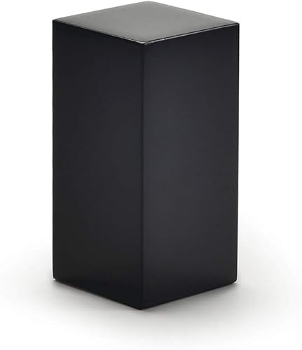 Oirlv Organizador de joyas de madera maciza, estilo minimalismo, expositor de joyería, soporte cuadrado negro (SM05301)