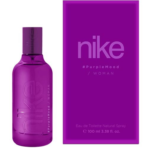 NIKE - Purple Mood 100 ml, Colonia Mujer, Perfume Formato Spray, Eau de Toilette Natural y Femenina, Aroma Floral Gourmand, Fragancia Fresca, Dulce y de Larga Duración