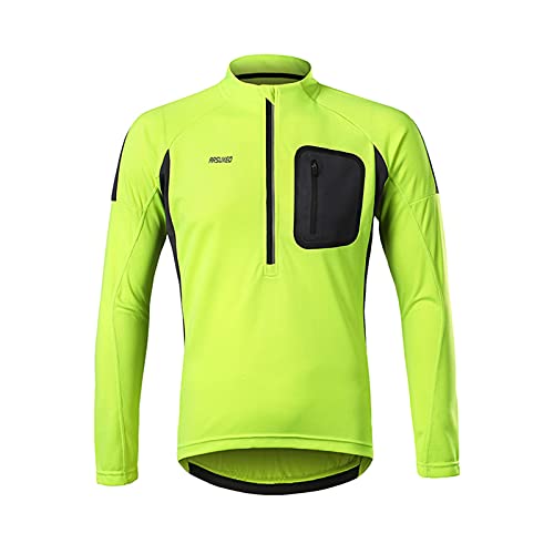 NOPEXTO Maillot Cyclisme Homme,Maillot De Cyclisme Manches Longues Pour VTT Séchage Rapide Vetement Respirant Cycliste Vélo Jersey (Jaune,M) Cover