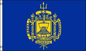 AZ FLAG - United States Naval Academy Flag - 3x5 Ft - 100D Polyester American Naval Banner with Two Metal Grommets - Fade Resistant - Vivid Colors - 3' x 5' Feet - 150x90 Cm - Image 2