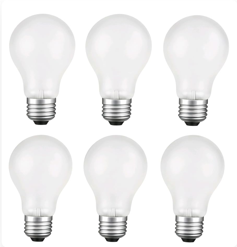 Hrsovii A19 60W Antique Vintage Incandescent Bulb 60 Watt Incandescent Light Bulbs 110-130V 540 lumens E26 lamp Base Suitable for Multiple Home scenarios(6 Packs)