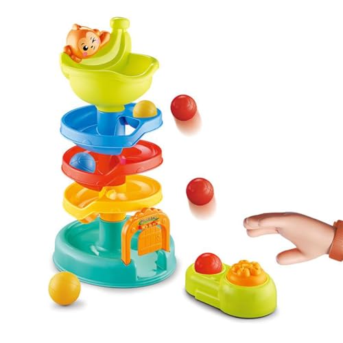 Zunetsutock Ball Drop Toy Set,Baby Temprano Aprendizaje Temprano Torre de Bolas Juguetes | Juguetes para bebés Actividad Apilamiento Juego a partir de