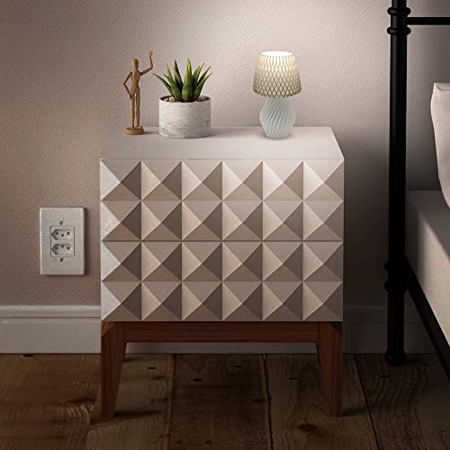 Abajur Luminária De Mesa Sala Quarto Moderno Com Lâmpada led BiVolt (Branco)