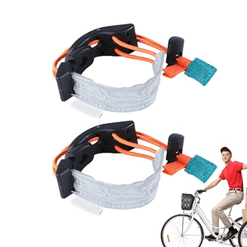 Faixas para calças de bicicleta | Alças refletivas nas pernas | Punhos de perna de ciclismo, faixas