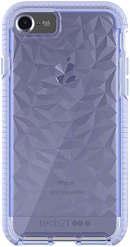 Tech21 Evo Gem Drop Proof Protective Case for iPhone SE 2022 3rd Gen / iPhone SE 2020 / iPhone 8 / iPhone 7 / iPhone 6 - Ultra Thin Clear Back, Anti-Scratch - Lilac - Bulk Packaging