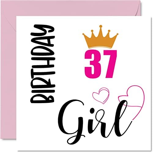 16th Birthday Card for Girls - Birthday Girl - Happy Birthday Cards for 16 Year Old Girl Daughter Sister Granddaughter Cousin Friend Niece, 145mm x 145mm Sixteen Sixteenth Bday Greeting Cards Gift
