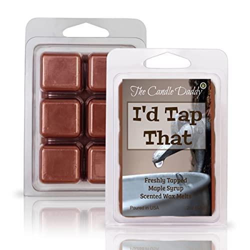 The Candle Daddy I'd Tap That - Freshly Tapped Maple Syrup Scented Wax Melt - 1 Pack - 2 Ounces - 6 Cubes
