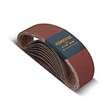 POWERTEC 110630 60 Grit Aluminum Oxide Sanding Belt (10 Pack), 4