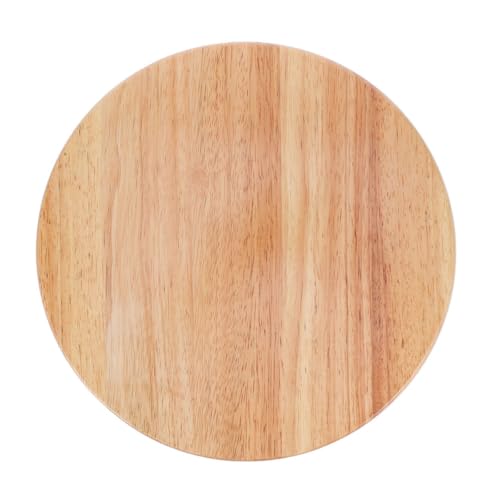 Housoutil Assise de Tabouret Ronde en Bois Massif 35 CM de Diamètre Siège de Tabouret Rond Confortable en Bois pour Cafés Restaurants et Usage Domestique